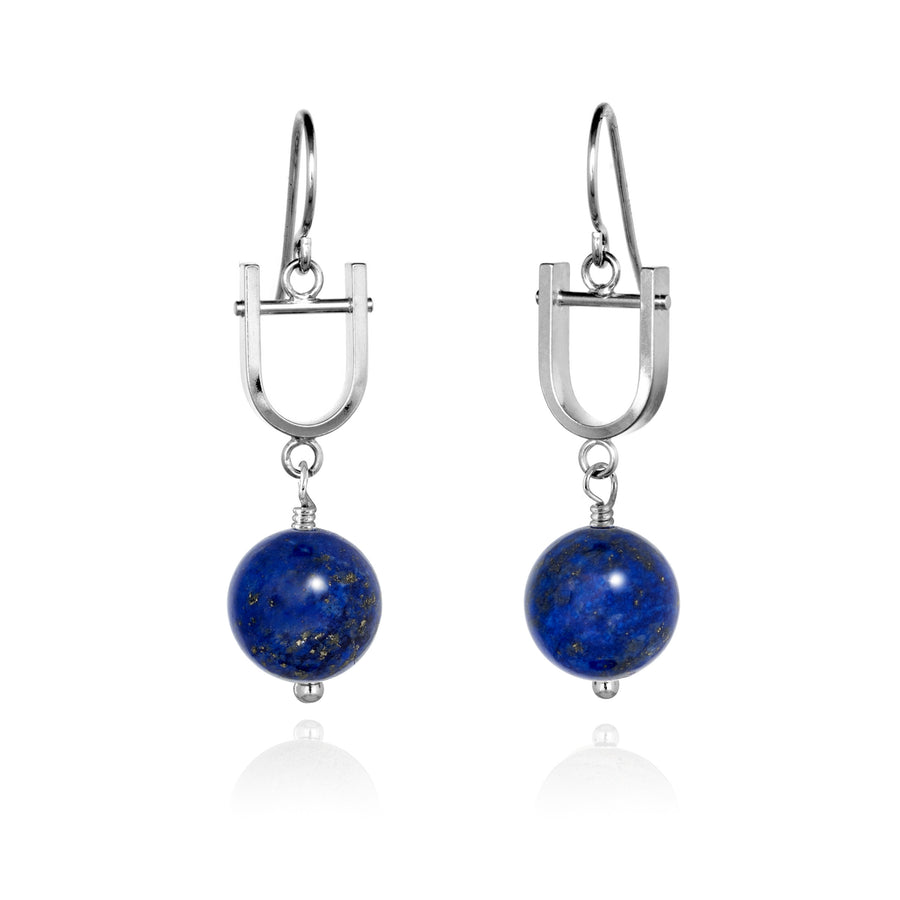 U Orb Earrings - Lapis Lazuli